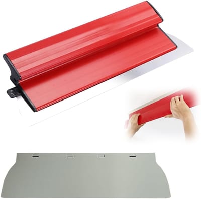 vlakspatels, 40 cm Z-spatel, gladmakende plamuur, gevelspatel, met handige handgreep en verwisselbaar roestvrijstalen blad, voor plafonds pleisteren, muren