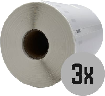 DULA Dymo Compatible labels - Wit - S0904980 - Grote verzendetiketten - 3 rollen - 104 x 159 mm - 220 labels per rol