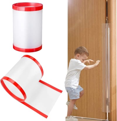 Veiligheidsstrips voor Deuren - Bescherming voor Kinderhanden, Deur Klemmen en Scharnieren, Transparante Deurbeveiliging voor Kinderen in Huis en Klaslokaal