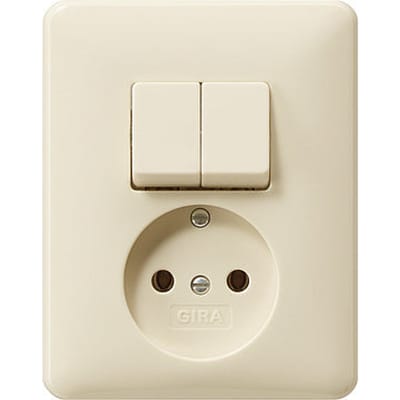 Gira Combinatie Series uitlaatsysteem 55 Crème Wit - 047501