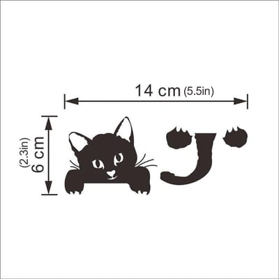 Waterdichte zwarte kat schakelaar sticker muurstickers kinderkamer lichtschakelaar stickers licht salon decor