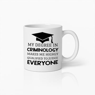 Mok Criminologie Diploma – Grappig Cadeau voor Studenten en Afgestudeerden Criminologie
