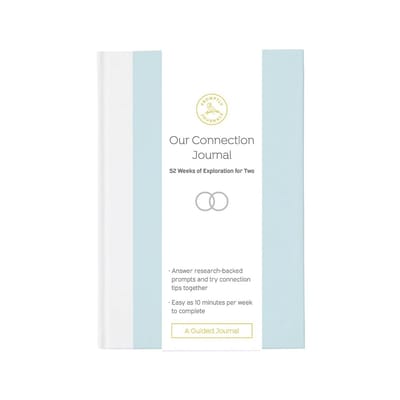 Verbindingsdagboek - Relatiedagboek - Relatie Versterken - 52 Weken Prompts - 2 Personen - Gepoederd Blauw