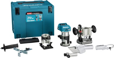 Makita RT001GZ15 Accu boven- en kantenfrees + geleiderail adapter XGT 40V Max Basic Body in Mbox
