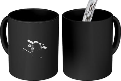 Magische Mok - Foto op Warmte Mokken - Koffiemok - Zwart - Camera - Design - Wit - Magic Mok - Beker - 350 ML - Theemok