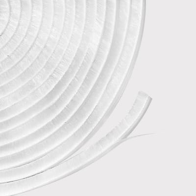 afdichting, weerstrip 6 mm (L) x 9 mm (B) x 5 mm (T), borstel weerstrippen, zelfklevende tochtstopper voor schuifdeur, raam en garderobe, wit