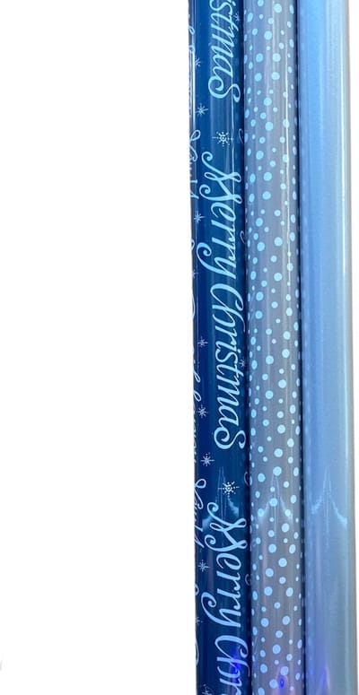 FESTIVE GIFTS Inpakpapier - Cadeaupapier - 200 x 70cm - 3 rollen - Kerst - Luxe Cadeauverpakking - Kleurrijk