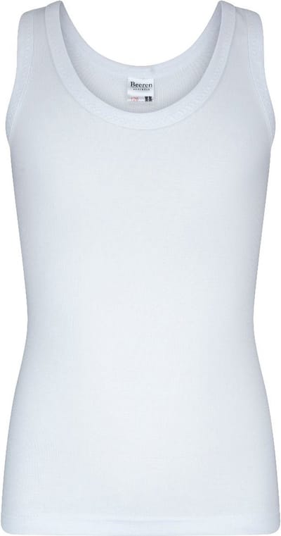 Beeren Meisjes Hemd Patricia - Brede bandjes - Wit - maat 104