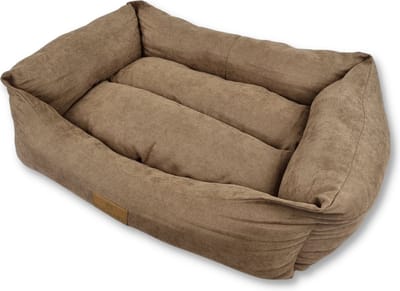 Topmast Hondenmand - Velours Comfort Line - Zandkleurig - Maat M - 62 x 44 x 22 cm - Hondenbed - Hondenkussen