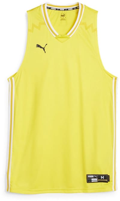 Puma Hoops Team Game Mouwloos T-shirt Geel S Man,Vrouw