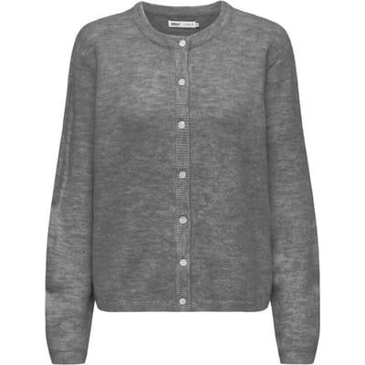 Only Cardigan - ONLSIMONI L/S O-NECK CARDIGAN KNT NOOS - XS tot S - voor Vrouwen - grijs gemêleerd