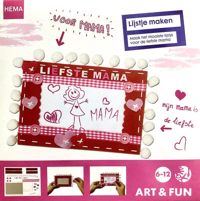 Moederdag - Lijstje - Voor de liefste Mama - Knutselpakket - Mama - Fotolijst