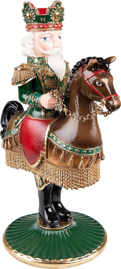 Clayre & Eef Kandelaar Notenkraker 33 cm Groen Bruin Kunststof