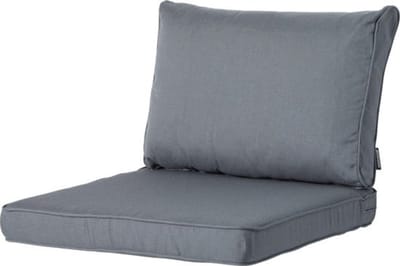 Madison - Loungekussen - Tuinkussen - Zitkussen - Rugkussen - 2-delig - 73 x 73cm - Rib Grijs