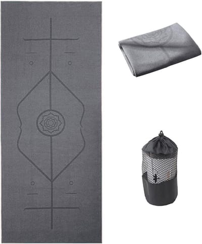 Antislip Yogamat Overlay Absorberend en Sneldrogend voor Hete Yoga en Fitness