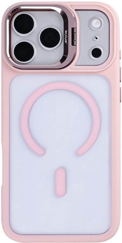 Rixus Classic 03 Case With MagSafe For Apple iPhone 17 Pro Light Pink