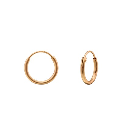 Aramat Jewels | Oorringen | Zilveren Oorringen – Meerdere Maten 8-22mm 925 Zilver Huggie | Rosekleurig / 10mm | |1,2mm | Zilver | Kinderen, Volwassenen | Verkleurd niet
