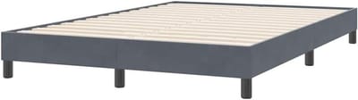 Bedframe - Bedombouw Slaapkamer - Comfortabel Slapen - Zachte Velours Stof - 140x220 cm - Donkergrijs