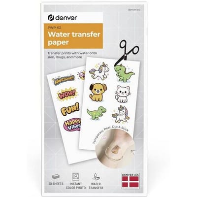 DENVER PWP-62 - Water tranfer photo print paper for Denver MCP-6010 printer
