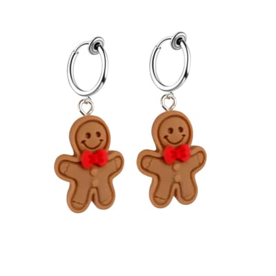klem oorbellen speculaasmannetje- geen gaatje- Charme Bijoux
