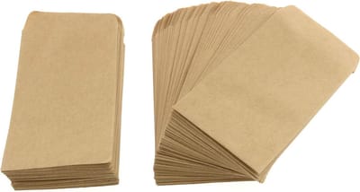 100 stuks - Papieren zakjes - Hoge Kwaliteit - Niet Gemakkelijk Te Scheuren - Mini-zakjes Van Kraftpapier - Bruin - 10*6cm - Zaadzakjes van kraftpapier