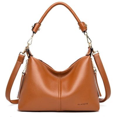 Mode Damestas Nieuwe Kwast Tas voor Moeder van Middelbare Leeftijd Koreaanse Stijl Mode Schoudertas Crossbodytas Modieuze Trendy Handtas brown