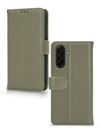Mobilize Telefoonhoesje geschikt voor Samsung Galaxy A26 Hoesje | Mobilize Premium Gelly Bookcase Portemonnee | Pasjeshouder voor 3 Pasjes | Telefoonhoesje voor Pinpas / OV Kaart / Rijbewijs - Groen