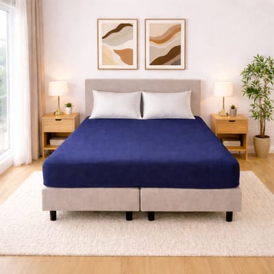 Polydaun hoeslaken - Jersey - donkerblauw - 70/80 x 200/220 cm