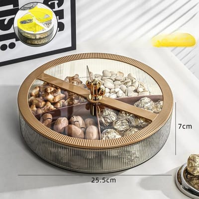 Plastic Licht Luxe Afgesloten Noten Snacks Geplaatst In De Nieuwjaars Gedroogd Fruit Opbergdoos Woonkamer Salontafel High-end Fruitschaal Doos