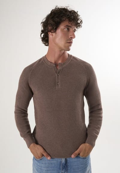 Felix Hardy Ronde Hals Trui - Pullover - Sweater - %100 Katoen Heren Bruin - 2Xl