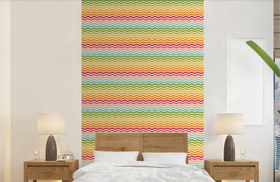 Behang - Fotobehang Patroon - Regenboog - Retro - Breedte 150 cm x hoogte 240 cm
