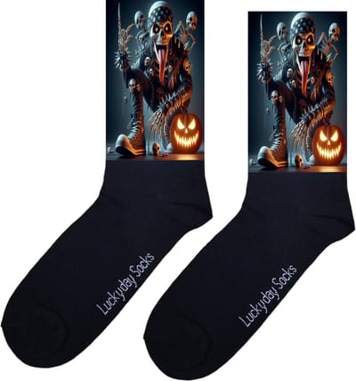 Skelet tong Sokken - Halloween pompoen - Horror - Verjaardag cadeau vrouw en man - stoere sokken - Valentijns cadeau - Punk - Rock - leuke dames en heren sokken - Moederdag - Vaderdag - Sokken waar je vrolijk van wordt - maat 37-44