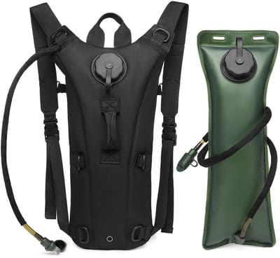 Hydratatierugzak - Water- en hydratatierugzak - 3L - Waterrugzak - Hydratatietas voor backpacken - Hydratatierugzak - Eva - Hydratatierugzak - Lichtgewicht en ademend - Ideaal voor kamperen, fietsen, wandelen, hardlopen of skiën- Zwart