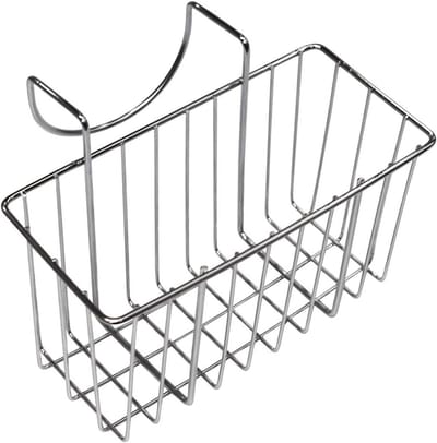 Sponshouder Keuken - Afdruiprek Caddy - Keuken Organiseren - Roestvrij Staal - 19 cm - Zilverkleurig