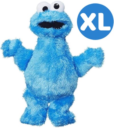 Cookie Monster - Sesamstraat Pluche Knuffel XL 75 cm - Sesamestreet XXL Plush Toy - Sesam Straat Groot Speelgoed Knuffeldier - Grote Knuffelpop voor kinderen jongens meisjes - Koekie Monster, Bert, Ernie, Pino, Grover, Oscar, Elmo