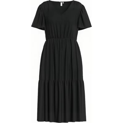 s.Oliver -qs Dress Black Maat: 34 | Midi Jurken Outlet | Dames | Zwart