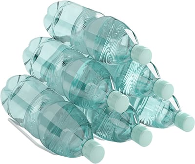 Metaltex - Ola 6 - Flessenrek voor Koelkast - 6 Flessen - Wit - 14x31x3 cm - 0,75-1 liter