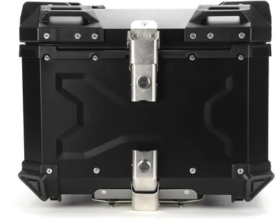 Motor Topkoffer – 55L Aluminium – Waterdicht met Dubbel Slot – Inclusief Montageplaat en 2 Sleutels – Voor Motorreizen