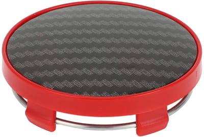 Allecto - Auto Wielnaafdopjes - Beschermende Covers - Rood Zwart - Duurzaam en Gemakkelijk te Installeren - Geschikt voor SUV en Truck