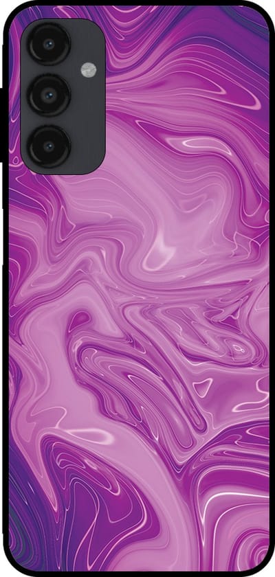 Smartphonica Telefoonhoesje voor Samsung Galaxy A24 4G met marmer opdruk - TPU backcover case marble design - Paars geschikt voor Samsung Galaxy A24 4G