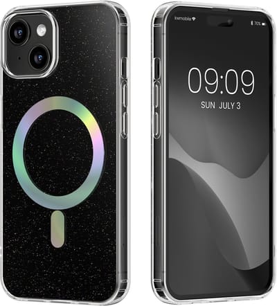 kwmobile Hoesje compatibel met Apple iPhone 15 Smartphonehoesje – Hardcase met TPU-bumper – Beschermhoes compatibel met MagSafe – Camerabescherming