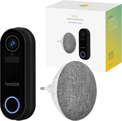Slimme Deurbel Met Camera - Videodeurbel Kit - Beveiliging Thuis - Full HD Nachtzicht - 140 Graden Kijkhoek - Zwart