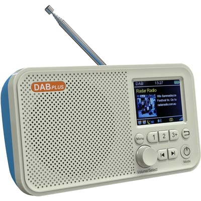 Digitale AM FM-radio draagbaar, oplaadbare radio digitale tuner, ondersteunt TF USB-poort, slaaptimer blauw
