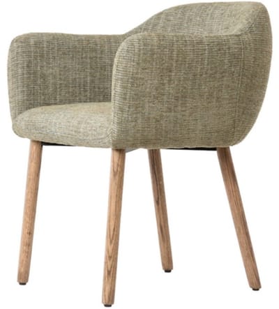 Light & Living - Blaine eetkamerstoel - groen+hout donkerbruin