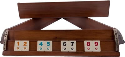 Handgemaakte rummy speelset - Okey - 100% Hout - Luxe uitgave - Inclusief tas - Rummi - Bordspel - Okey Takimi