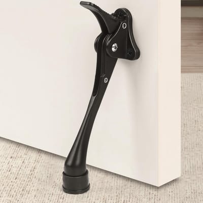 longziming-Deurstopper - Deurbuffer - Deurvastzetter - Anti slip deurstopper - 1 stuk - Aluminium - Handenvrij voetbediening - Rubberen dempers - Kind- en huisdierveilig - 15,2 cm - Voor thuis, kantoor en appartement