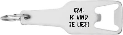 Akyol - opa ik vind je lief flesopener - Opa - de liefste opa - cadeautje - verjaardagscadeau - verjaardag - cadeau voor opa - cadeau - kado - geschenk - gift - opa artikelen - 105 x 25mm
