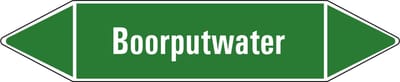 Boorputwater leidingmarkering op vel 126 x 26 mm - 5 per vel