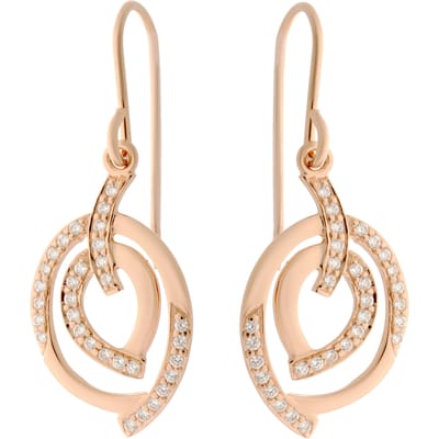 Orphelia 'Celine' Dames 925 Sterling Zilveren Dangle Oorbellen - Rosé ZO-7114/RG