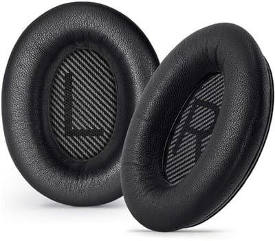 SBG Oorkussens Geschikt voor Bose QuietComfort 25 / QuietComfort 35 / QuietComfort 2 / QuietComfort 15 / AE2 / AE2i / AE32w - Vervangende Koptelefoon Hoofdkussens voor QC, QC25 & QC35 - Zwart